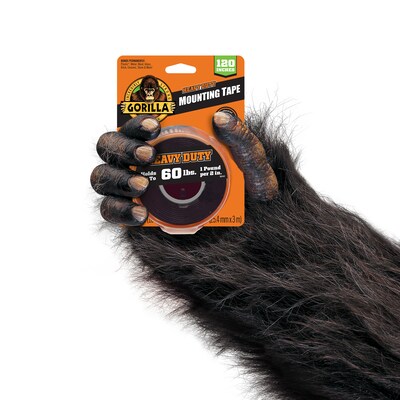 Gorilla Heavy Duty Mounting Tape, 1" x 3 1/3 yds., Black (102441)