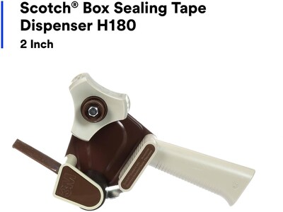 Scotch 2" Handheld Packing Tape Dispenser, Gray/Silver (H180)