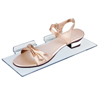 Azar Displays Acrylic Shoe Shelf for Slatwall, 10W x 4D, Clear, 10-Pack (556003-CLR-10PK)