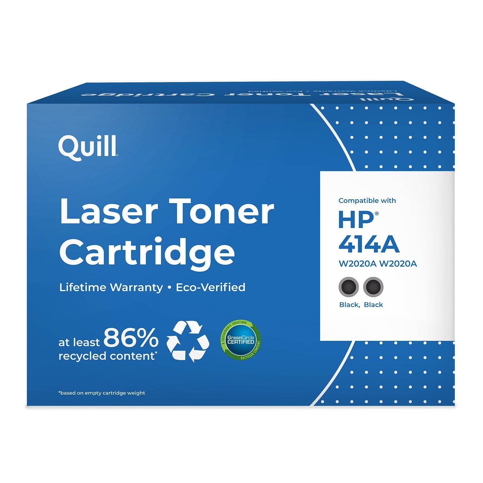 Quill Brand® Remanufactured Black Standard Yield Toner Cartridge Replacement for HP 414A, 2/Pack
