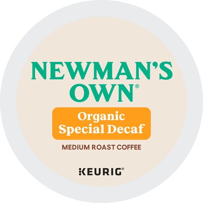 Newman's Own Organics Special Decaf Coffee, Medium Roast, 0.31 oz. Keurig® K-Cup® Pods, 24/Box (4051)