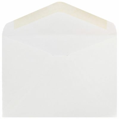 JAM Paper A7 Booklet Envelope 5 1/4 x 7 1/4, White, 100/Pack (4023210d)