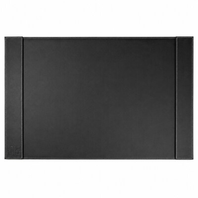 SUM Anti-Slip Faux leather Desk Pad with Side Rail, 34.5 x 24, Black (OSKDPD001)