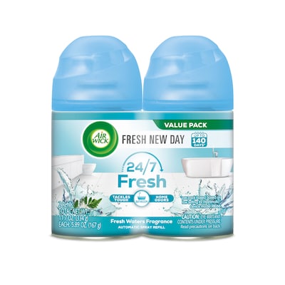 Air Wick Freshmatic Ultra Automatic Air Freshener Aerosol Refill, Fresh Waters, 2/Pack (6233882093)