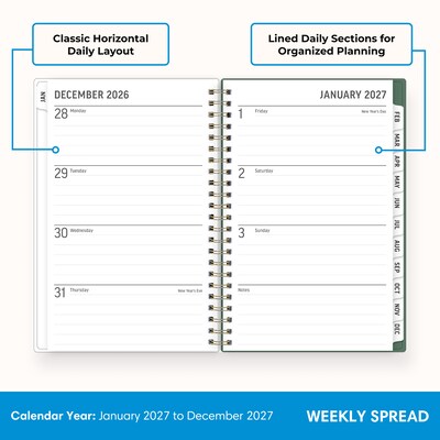 2027 Blue Sky 5 x 8 Weekly & Monthly Planner, Kessie (164266)
