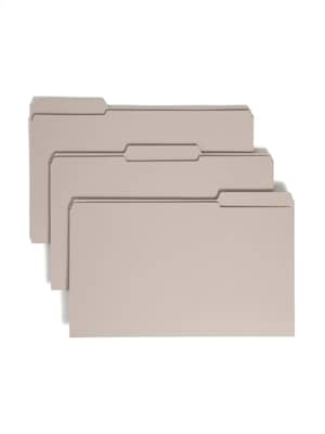 Smead File Folder, Reinforced 1/3-Cut Tab, Legal Size, Gray, 100/Box (17334)