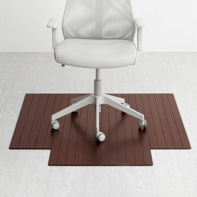 Anji Mountain Standard Bamboo Carpet & Hard Floor Chair Mat with Lip, 44 x 52, Dark Cherry (AMB24006)