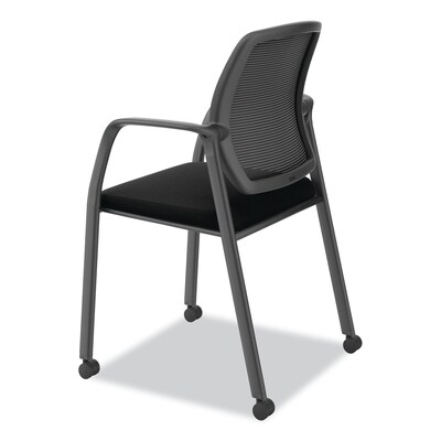 HON Nucleus Series Recharge Fabric/Mesh Guest Chair, Black (HONNR6FMC10P71)