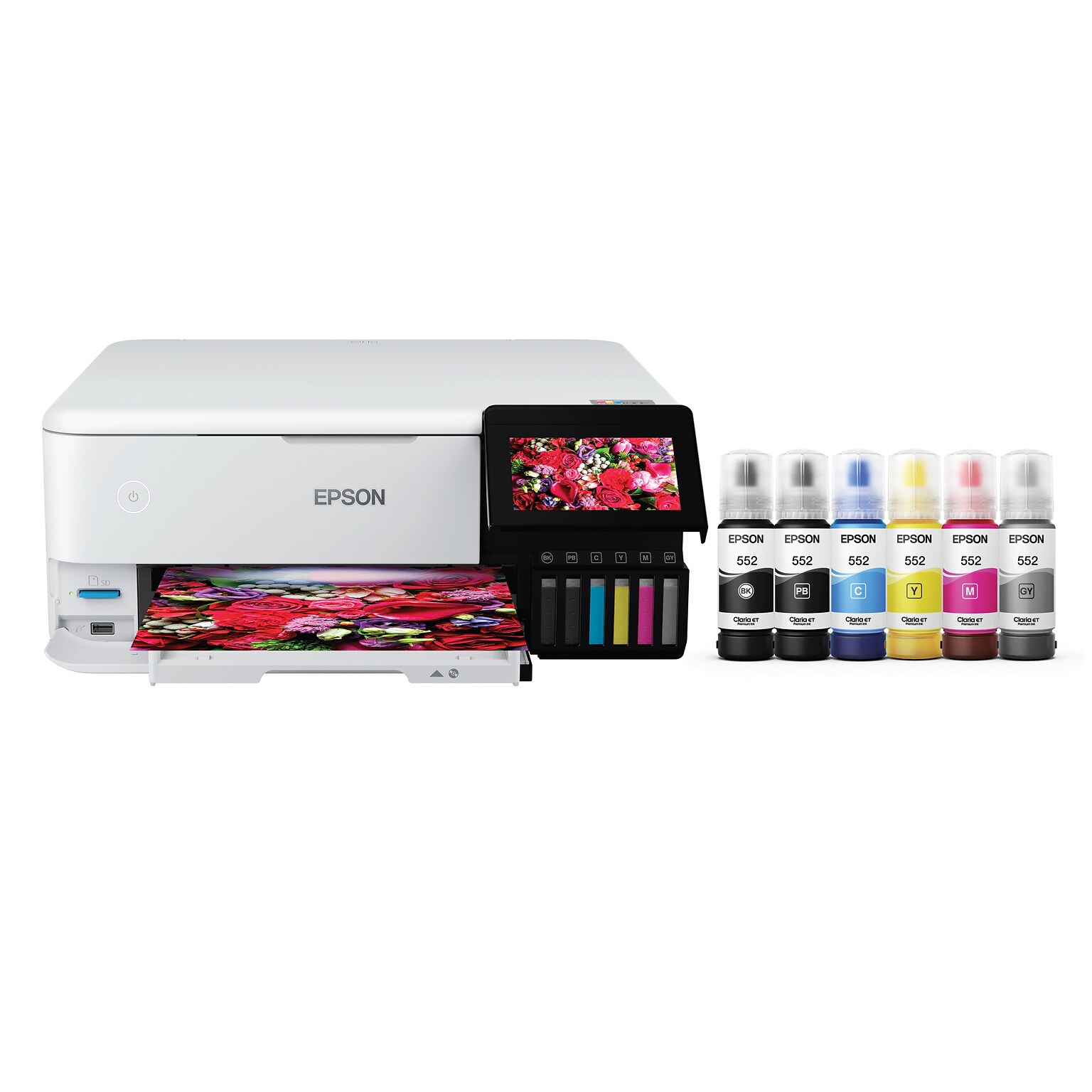 Epson EcoTank Photo ET-8500 Wireless Color Inkjet Printer, All-In-One Supertank, Print, Scan, Copy (9472523)