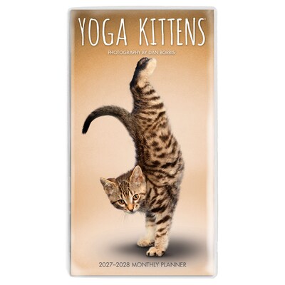 2027-2028 BrownTrout Yoga Kittens 3.5 x 6.5 Monthly Planner (9798330713547)