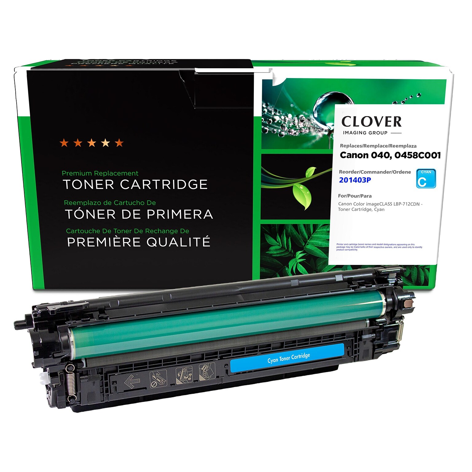Clover Imaging Group Remanufactured Cyan Standard Yield Toner Cartridge Replacement for Canon 040 (0458C001)
