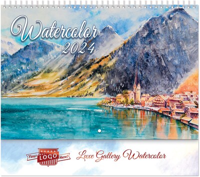 Custom Water Color Spiral Wall Calendar