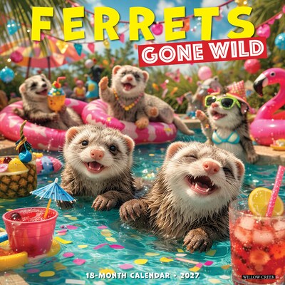 2027 Willow Creek Ferrets Gone Wild   12 x 12 Monthly Wall Calendar (65242)