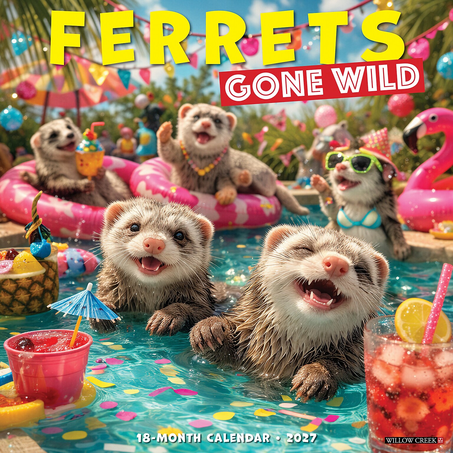 2027 Willow Creek Ferrets Gone Wild   12 x 12 Monthly Wall Calendar (65242)