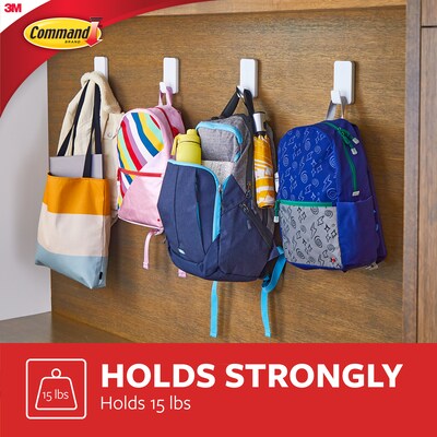 Command Extra Large Utility Hooks, 15 lbs., White, 2/Pack (17011-2ES)