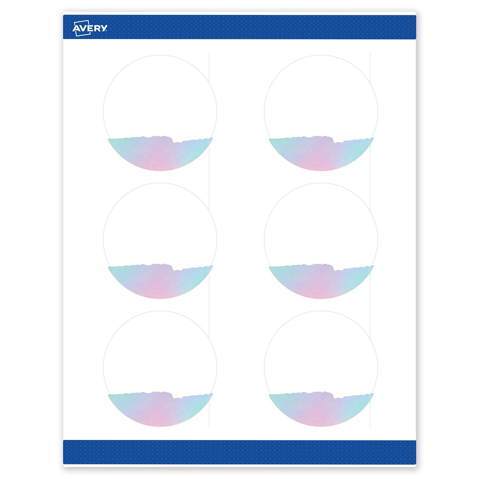 Avery Laser/Inkjet Circle Multipurpose Labels, 3 Dia., White, 60/Pack (S00-F3T)