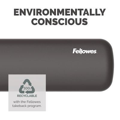 Fellowes Breyta Silicone Keyboard Wrist Rest, Black (100145415)