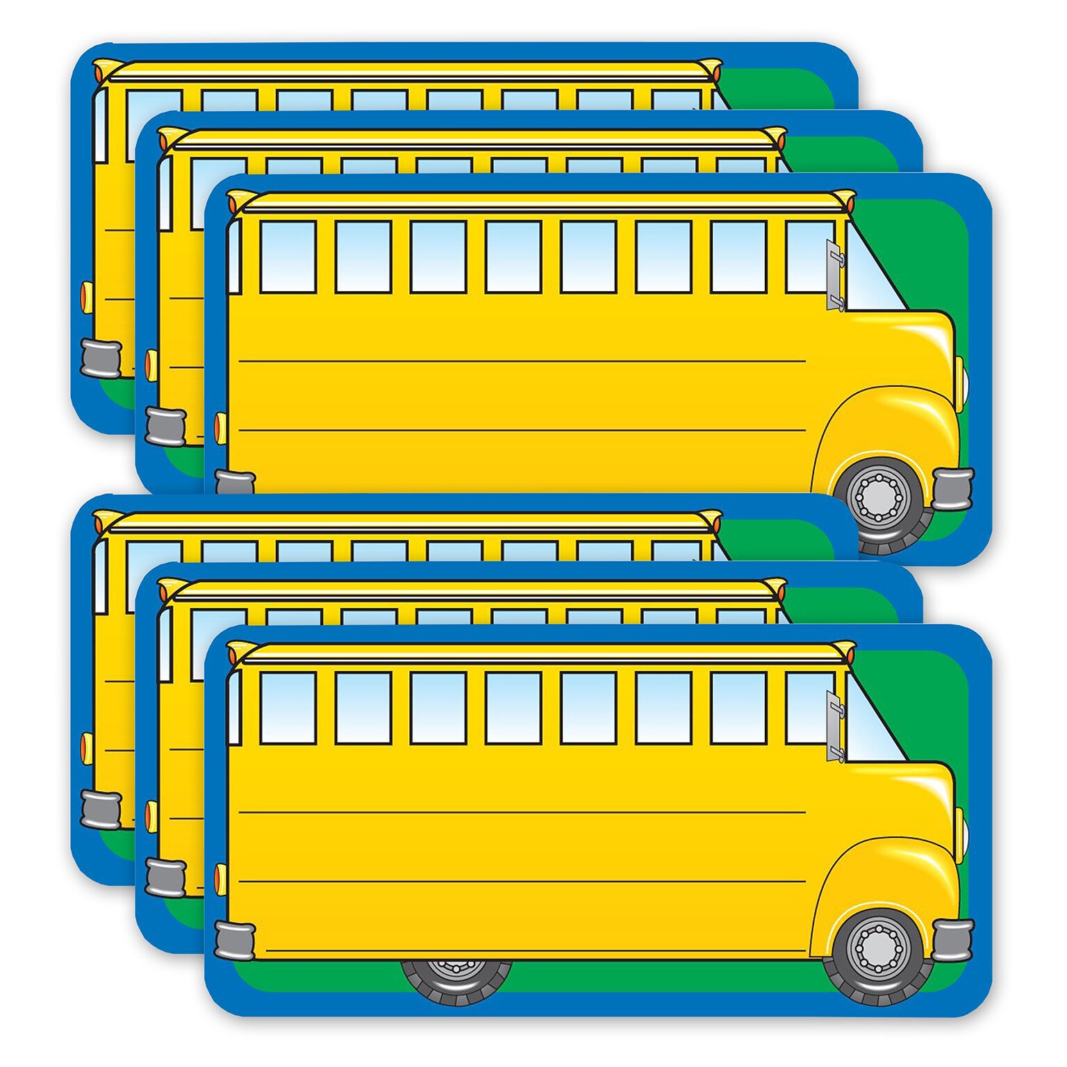 Creative Shapes Etc. School Bus Nametags, 36/Pack, 6 Packs (SE-801-6)