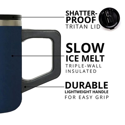 Elemental Summit Stainless Steel Travel Mug, 16 oz., Teakwood (EMLEM16WD1)