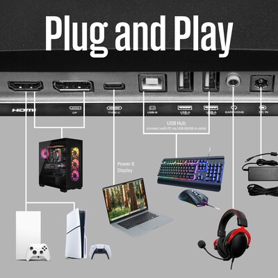 Westinghouse Ultrawide 49" Curved 120Hz LED AMD FreeSync Gaming Monitor, Built-In Speaker, Height Adjustable, Black (WC49BX6250)