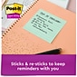 Post-it Recycled Super Sticky Notes, 4 x 4 in., 6 Pads, 90 Sheets/Pad, Lined, The Original Post-it Note, Oasis Collection