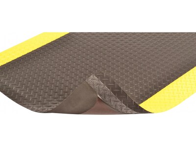 NoTrax Saddle Trax Anti-Fatigue Mat, 36 x 24, Black/Yellow (979S0023YB)