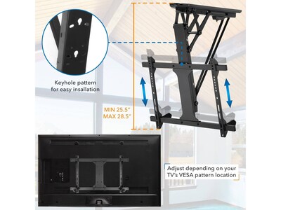 Mount-It! Full-Motion Motorized Ceiling TV Mount, 77 Lbs. Max. (MI-4224)