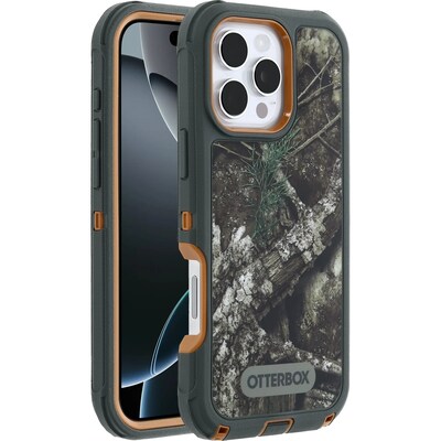 OtterBox Defender Series Pro MagSafe Phone Case for iPhone 16 Pro Max, Shock Absorbing, Realtree APX Green (77-96041)