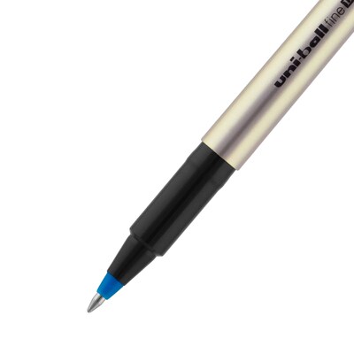 Uni Deluxe Rollerball Pen,Fine Point, Blue Ink, Dozen (60053)