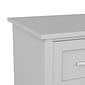 Martha Stewart Hutton 54"W Engineered Wood Rectangular Shaker Style Home Office Desk, Gray/Brushed Nickel (ZGZP09GY)