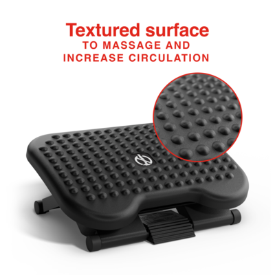 Staples Ergonomic Tilt Adjustable Footrest, Black (ST63336)