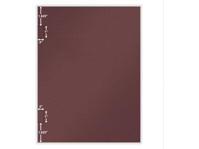 ComplyRight Tax Presentation Folder with Side-Staple Tabs, Burgundy, 50/Pack (PBSS24)