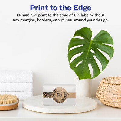 Avery Laser/Inkjet Decorative Edge Multipurpose Labels, 1.5" x 7.75", Kraft Brown, 500 Labels/Box ( 94118)