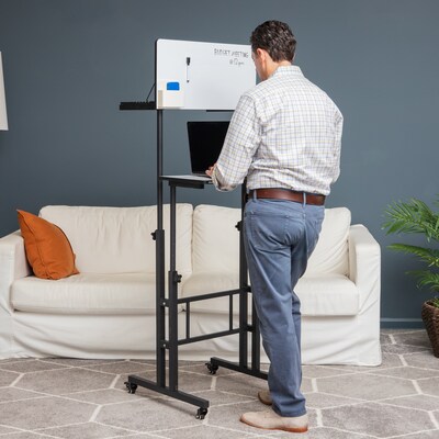 Mind Reader 21W Adjustable Standing Whiteboard Desk, Black (SDWBOARD-BLK)