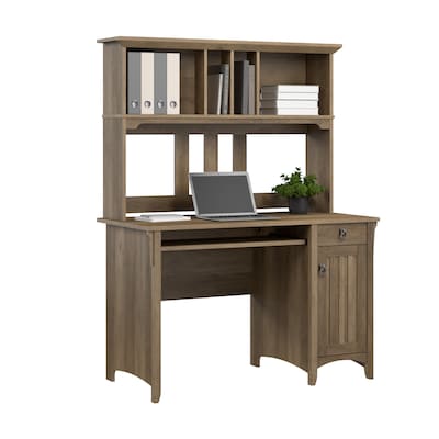 Bush Furniture Salinas 48W Small Computer Desk with Hutch, Reclaimed Pine (MY72408-03)