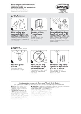 Command Small Hooks, 0.5 lb., White, 9 Command Hooks, 12 Command Strips (17067-9ES)