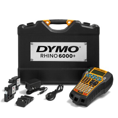 Dymo Rhino 6000+ Portable Non-Thermal Label Maker, Black & Yellow (2122499)