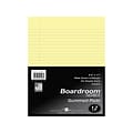 Roaring Spring Paper Products Boardroom Series Notepad, 8.5 x 11, Wide-Ruled, Canary, 50 Sheets/Pa