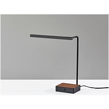 Adesso Sawyer LED Desk Lamp, 24.5, Black/Camel Brown (3039-01)