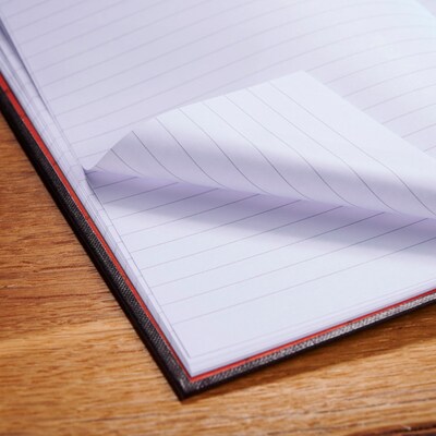 Black N Red 1-Subject Professional Notebooks, 11 3/4 x 8 1/4, Wide Ruled, 96 Sheets, Black (JDK-D