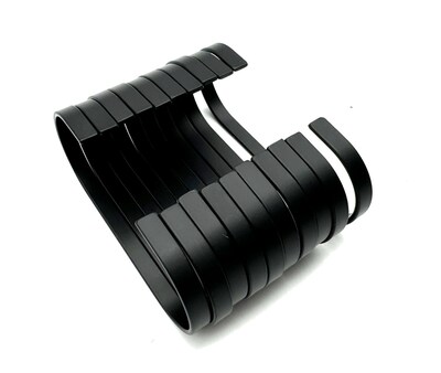 Nahanco  C Shaped Metal Hooks, Black, 10/Carton (CMHB10)