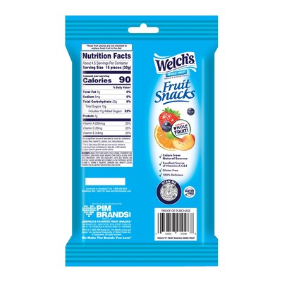Welch's Gluten Free Mixed Fruit Gummies, 5 oz, 12 Bags/Carton (PIM05098)