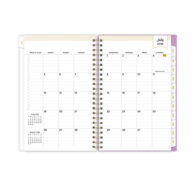 2026-2027 Blue Sky Day Designer Kerridge Lilac 5" x 8" Academic Year Weekly & Monthly Planner, Plastic Cover (158167)
