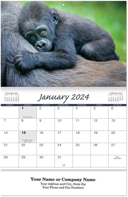 Custom Baby Animals Stapled Wall Calendar
