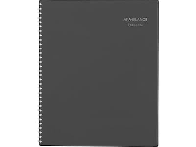 2023-2024 AT-A-GLANCE DayMinder 8.5 x 11 Academic Weekly & Monthly Appointment Book, Charcoal (AYC520-45-24)