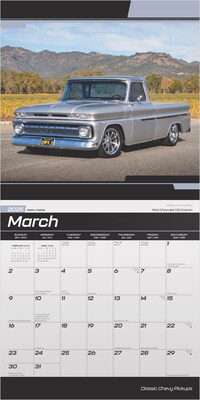 2025 BrownTrout Classic Chevy Pickups 12" x 24" Monthly Square Wall Calendar, (9781975479763)