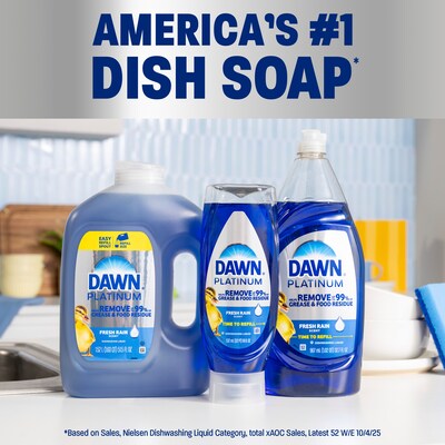 Dawn Platinum Dish Soap Refill, Fresh Rain, 51.5 oz., 2/Pack (44968/04504)