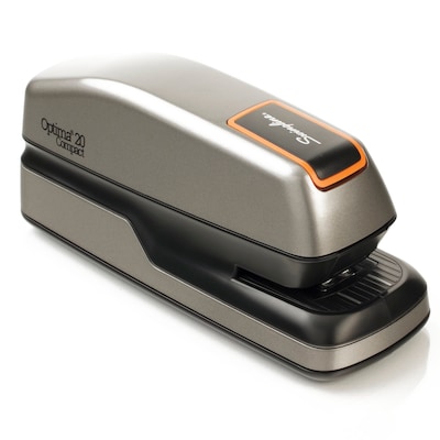 Swingline Optima 20 Compact Electric Handheld Stapler, 20-Sheet Capacity, Staples Included, Gray/Sil