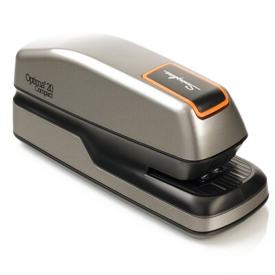 Swingline Optima 20 Compact Electric Handheld Stapler, 20-Sheet Capacity, Staples Included, Gray/Silver (48207)