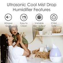 Crane Drop Ultrasonic Cool Mist Humidifier White (EE-5301W)